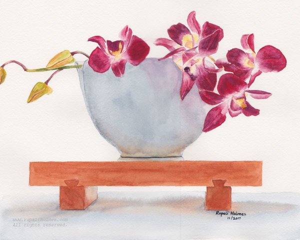Orchids | 11" x 14" | Sold